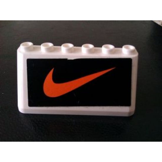 Windscreen 2 x 6 x 2 with Nike Logo on Black Background Pattern (Sticker) - Set 880002-2 (in Combination with Sets 3308 / 3309)