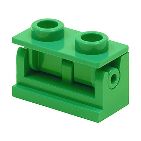 Hinge Brick 1 x 2 Base with Same Color Hinge Brick 1 x 2 Top Plate (3937 / 3938)