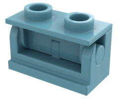 Hinge Brick 1 x 2 Base with Same Color Hinge Brick 1 x 2 Top Plate (3937 / 3938)