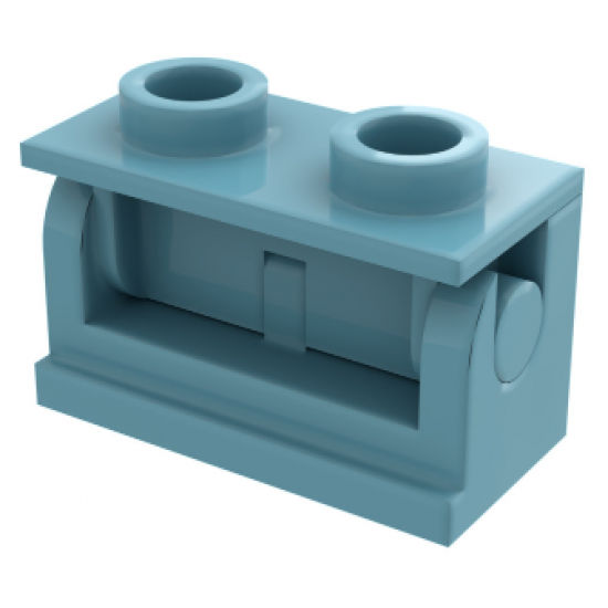 Hinge Brick 1 x 2 Base with Same Color Hinge Brick 1 x 2 Top Plate (3937 / 3938)