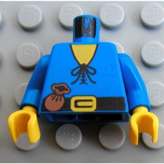 Torso Castle Forestman Tie Shirt and Purse Pattern / Blue Arms / Yellow Hands
