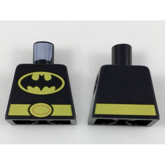 Torso Batman Logo in Yellow Oval Large, Yellow Belt with Oval Buckle Pattern