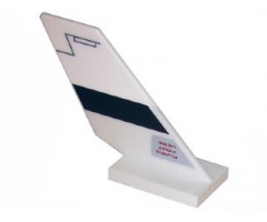 Tail Shuttle with Black Contour and 'PLACE FOOT HERE' Pattern on Right Side (Sticker) - Set 5974