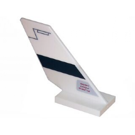 Tail Shuttle with Black Contour and 'PLACE FOOT HERE' Pattern on Right Side (Sticker) - Set 5974