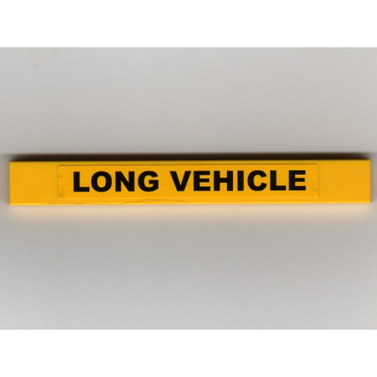 Tile 1 x 8 with 'LONG VEHICLE' Pattern (Sticker) - Set 7900