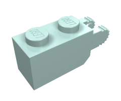 Hinge Brick 1 x 2 Locking with 2 Fingers Vertical End, 9 Teeth