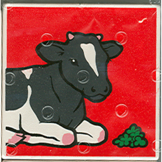 Duplo, Tile 2 x 2 x 1 with Cow Mosaic Picture 11 Pattern (Set 1078)