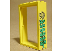 Door, Frame 2 x 6 x 7 with Sunflower Pattern (Sticker) - Set 3674