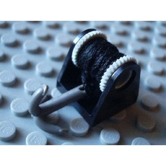 String Reel / Winch 2 x 2 Complete with String and Dark Gray Grappling Hook
