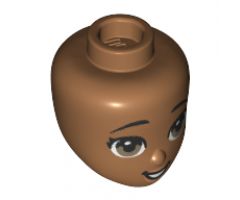 Mini Doll, Head Friends with Dark Tan Eyes and Open Mouth Pattern