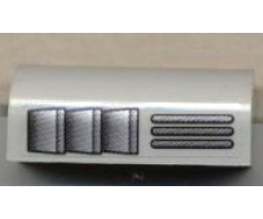 Slope, Curved 2 x 4 x 1 1/3 with Four Recessed Studs with Grille Pattern Right (Sticker) - Sets 10020 / 10022 / 10025