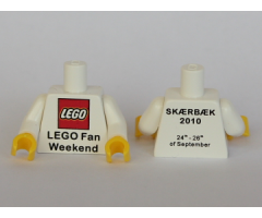 Torso LEGO Fan Weekend 2010 Pattern / White Arms / Yellow Hands