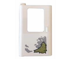 Door 1 x 4 x 5 Train Left, Thick Support at Bottom with Mud and Dirt Pattern (Sticker) - Set 75935