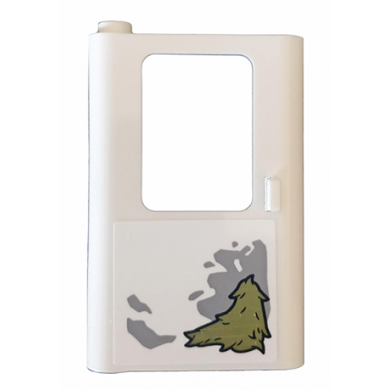 Door 1 x 4 x 5 Train Left, Thick Support at Bottom with Mud and Dirt Pattern (Sticker) - Set 75935