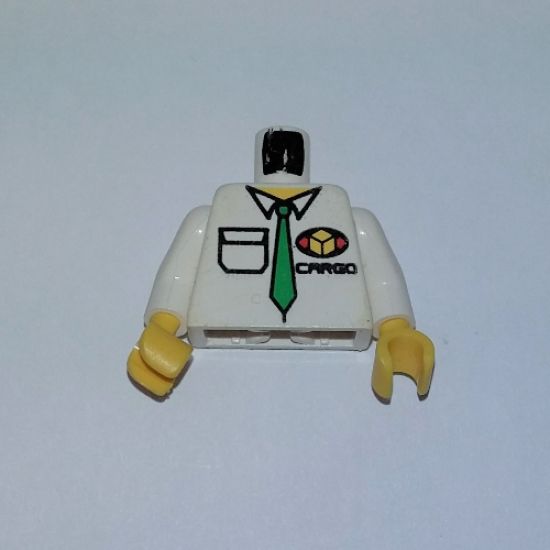 Torso Cargo Logo with Green Tie Pattern / White Arms / Yellow Hands