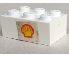 Brick 2 x 3 with Shell Logo Pattern on Both Sides (Stickers) - Set 604-1