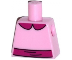 Torso Simpsons Dress with Magenta Collar and Belt Pattern