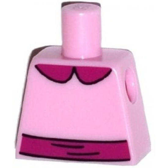 Torso Simpsons Dress with Magenta Collar and Belt Pattern