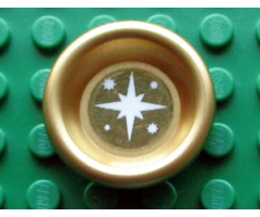 Minifigure, Utensil Dish 3 x 3 with Star Pattern (Sticker) - Set 10196