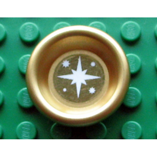 Minifigure, Utensil Dish 3 x 3 with Star Pattern (Sticker) - Set 10196