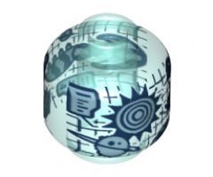 Minifigure, Head without Face Systar System Stellar Map Pattern - Hollow Stud