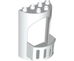 Duplo, Building Wall 4 x 3 x 5 Curved Turret with Balcony - Castle
