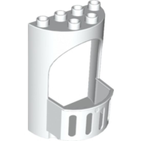 Duplo, Building Wall 4 x 3 x 5 Curved Turret with Balcony - Castle