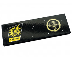 Tile 2 x 6 with Yellow Explosion 'ACTION SERIES' and Nintendo Trademark Seal Pattern (Sticker) - Set 71374