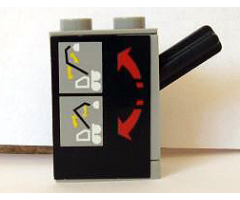 Pneumatic Switch with Top Studs with Arm Lever Control Pattern (Sticker) - Set 8443