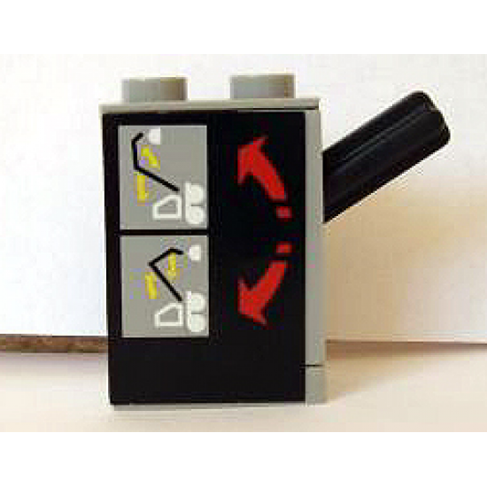 Pneumatic Switch with Top Studs with Arm Lever Control Pattern (Sticker) - Set 8443