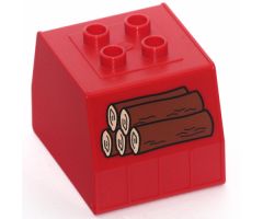 Duplo, Train Freight Container with Timber Pattern