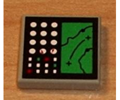 Tile 2 x 2 with Electronic Terrain Display Pattern (Sticker) - Set 8839
