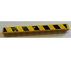 Technic, Liftarm 1 x 11 Thick with Black and Yellow Danger Stripes Pattern Model Right Side (Sticker) - Set 8258