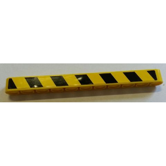 Technic, Liftarm 1 x 11 Thick with Black and Yellow Danger Stripes Pattern Model Right Side (Sticker) - Set 8258