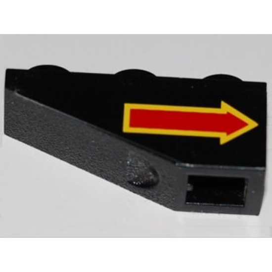 Slope, Inverted 33 3 x 1 with Red Arrow Backwards Pattern Left (Sticker) - Set 8485