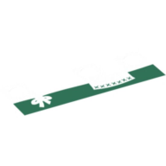 Minifigure, Body Wear Skirt Cloth Length 8mm with Dark Green Apron Pattern