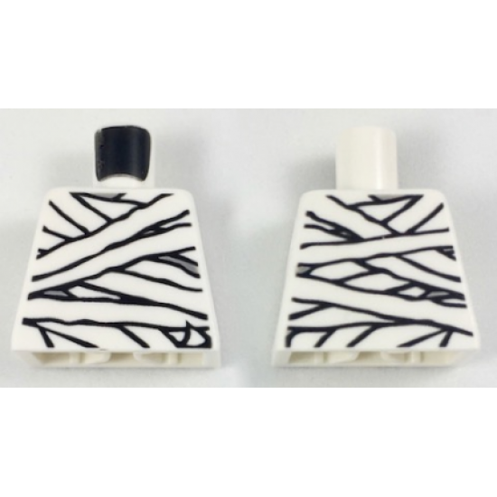 Torso Mummy Wrapping Bandages NON-Glow In Dark Pattern