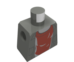 Torso Jacket and Dark Red Sweater Pattern / Dark Bluish Gray Arms / Light Nougat Hands