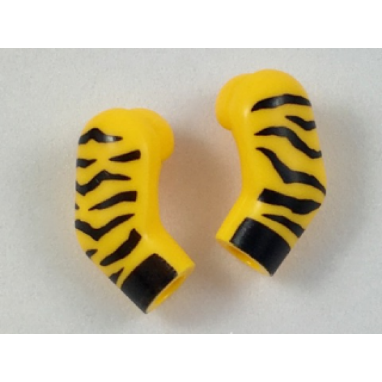 Arm, (Matching Left and Right) Pair with Tiger Stripes and Black Cuffs Pattern