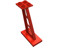 Support 2 x 4 x 5 Stanchion Inclined, 5mm Wide Posts