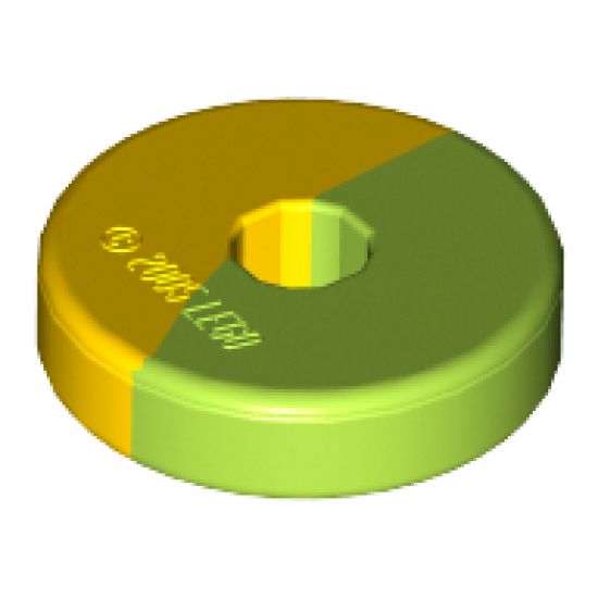 Projectile Launcher Disc 2 x 2 with Marbled Yellow Pattern