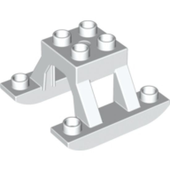 Duplo, Aircraft Airplane Landing Gear with Pontoons Small Raised