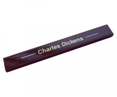Tile 1 x 8 with White Stripes and Gold 'Charles Dickens' Pattern (Sticker) - Set 40410