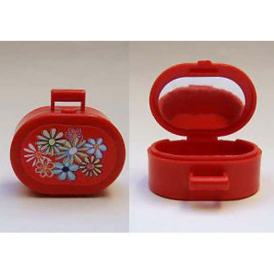 Scala Utensil Oval Case with Flowers and Mirror Pattern (Stickers) - Set 3142