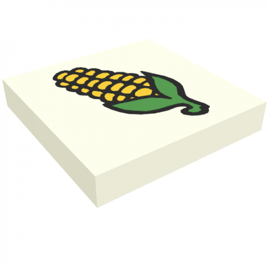 Tile 2 x 2 with Fabuland Corn Pattern