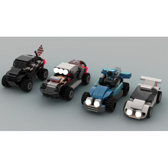 Car pack #6: Offroad racers (microscale)