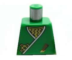 Torso Castle Ninja Wrap, Dagger, Gold Star, Gold Zigzags Pattern