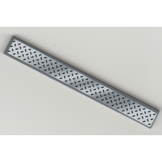 Tile 1 x 8 with Tread Plate Pattern (Sticker) - Set 8681
