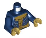 Torso Armor with Gold Trim Pattern / Dark Blue Arms / Pearl Gold Hands