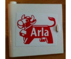 Door 1 x 5 x 4 Left with Arla Dairy Logo Pattern (Sticker) - Set 1581-2